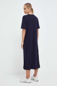 Вовняна сукня Icebreaker колір синій midi пряма