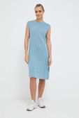 Вовняна сукня Icebreaker mini пряма колір блакитний