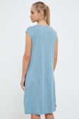 Вовняна сукня Icebreaker mini пряма колір блакитний