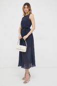Сукня Armani Exchange колір синій maxi розкльошена