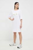 Бавовняна сукня Armani Exchange колір білий mini oversize