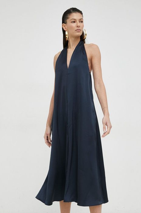 Сукня Samsoe Samsoe колір синій midi пряма