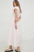 Сукня Samsoe Samsoe колір рожевий maxi розкльошена