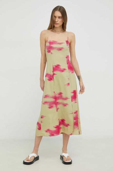 Сукня Samsoe Samsoe колір зелений midi пряма (3074844)