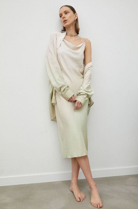 Сукня Samsoe Samsoe колір білий midi пряма