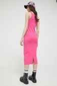 Сукня Champion колір рожевий midi облягаюча