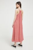 Сукня з домішкою льону Superdry колір рожевий maxi пряма