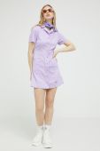 Сукня Dickies колір фіолетовий mini розкльошена