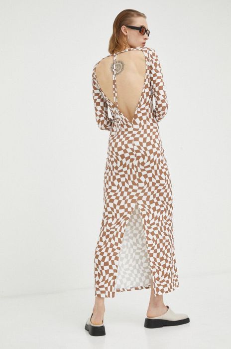 Сукня R?sum? колір коричневий maxi пряма