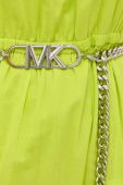 Бавовняна сукня MICHAEL Michael Kors колір зелений maxi розкльошена