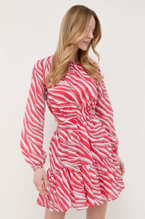 Бавовняна сукня MICHAEL Michael Kors колір рожевий mini розкльошена