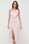 Сукня For Love & Lemons колір рожевий midi облягаюча