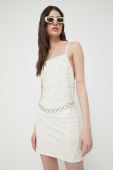 Сукня Rotate колір бежевий mini облягаюча (3188710)
