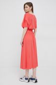 Бавовняна сукня Deha колір помаранчевий midi розкльошена (3140877)