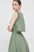 Сукня Deha колір зелений midi розкльошена (3136504)
