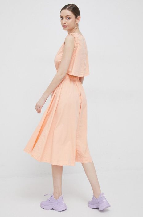 Сукня Deha колір помаранчевий midi розкльошена