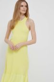 Сукня Deha колір жовтий midi розкльошена