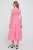 Сукня Deha колір рожевий midi розкльошена (3219720)