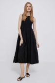 Сукня Deha колір чорний midi розкльошена (3212958)
