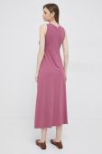 Бавовняна сукня Deha колір рожевий midi розкльошена (3140922)