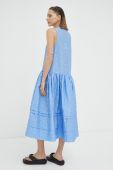 Сукня Lovechild midi розкльошена колір блакитний