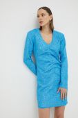 Сукня Gestuz MaisieGZ mini облягаюча колір блакитний