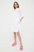 Бавовняна сукня Karl Lagerfeld колір білий mini oversize