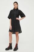 Бавовняна сукня Karl Lagerfeld колір чорний mini oversize