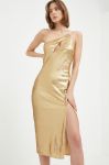 Сукня Patrizia Pepe колір золотий midi облягаюча (3211273)