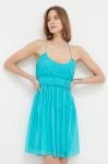 Сукня Patrizia Pepe колір бірюзовий mini розкльошена (3213324)
