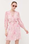 Сукня Patrizia Pepe колір рожевий mini розкльошена (3245433)