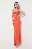 Сукня Patrizia Pepe колір помаранчевий maxi облягаюча