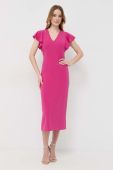 Сукня Patrizia Pepe колір рожевий midi пряма (3113668)