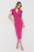 Сукня Patrizia Pepe колір рожевий midi пряма (3113668)