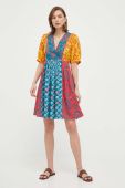 Бавовняна сукня Weekend Max Mara mini розкльошена колір барвистий