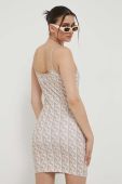 Сукня Nicce колір бежевий mini облягаюча