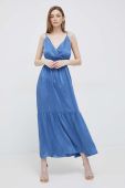 Сукня Artigli maxi розкльошена колір блакитний (3152517)
