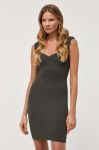 Сукня Morgan колір зелений mini облягаюча (3227532)