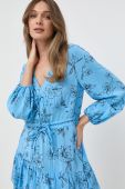Сукня Ivy Oak mini розкльошена колір блакитний (3181970)