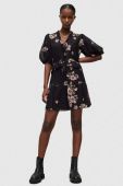 Сукня AllSaints колір чорний mini розкльошена (3153460)