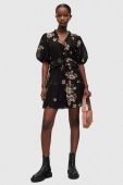 Сукня AllSaints колір чорний mini розкльошена (3153460)