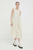 Льняна сукня Marc O'Polo колір бежевий midi oversize
