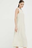 Льняна сукня Marc O'Polo колір бежевий midi oversize