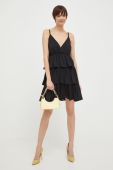 Сукня Artigli колір чорний mini розкльошена (3214414)