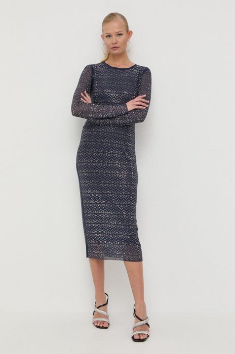 Сукня Patrizia Pepe колір синій midi пряма (3210824)