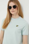 Бавовняна сукня Lyle & Scott колір бірюзовий mini пряма