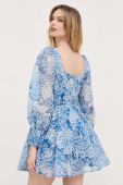 Сукня Bardot mini розкльошена колір блакитний (3323052)