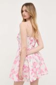 Сукня Bardot колір рожевий mini розкльошена (3320372)