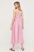 Сукня Bardot колір рожевий maxi розкльошена (3323064)