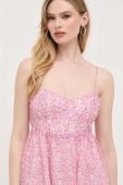 Сукня Bardot колір рожевий maxi розкльошена (3323064)